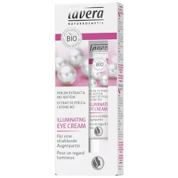 Crème yeux illuminatrice BIO extrait de perle & caféine - 15ml - Lavera