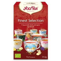 Sélection d'infusions, thé vert & thé noir BIO - Finest Selection - 9x2 sachets - Yogi Tea