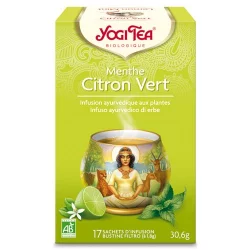 Infusion de citron vert & menthe poivrée BIO - Lemon Mint - 15 sachets - Yogi Tea