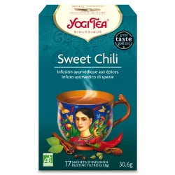 Infusion d'écorces de cacao, menthe poivrée & piment BIO - Sweet Chili - 17 sachets - Yogi Tea