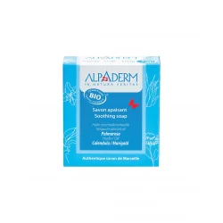 Beruhigende BIO-Seife Palmarosa & Ringelblume - 100g - Alpaderm