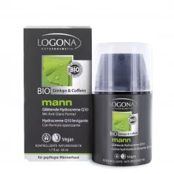 Glättende BIO-Hydrocreme Q10 Ginkgo & Coffein für Männer - 50ml - Logona Mann
