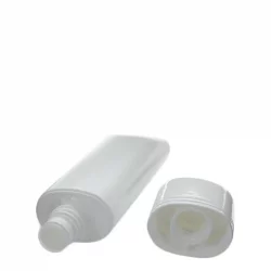 Tube ovale en plastique blanc 75ml avec réducteur & bouchon à vis Aromadis