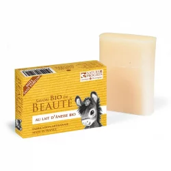 BIO-Seife mit Eselsmilch ohne Parfüm Honig - 100g - Cosmo Naturel