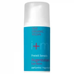 BIO-Augenbalsam parfumfrei Hyaluron, Mandel & Nachtkerze - 15ml - i+m Naturkosmetik Berlin Freistil Sensitiv