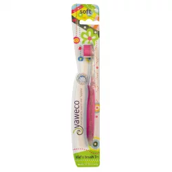 Brosse à dents enfants (dès 3 ans) Rose Soft Nylon Kid's - 1 pièce - Yaweco