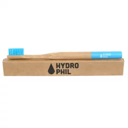 Brosse à dents en bambou Bleu Medium-Soft Nylon - 1 pièce - Hydrophil
