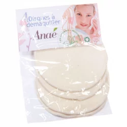 Waschbare Make-up Entfernerpads aus BIO-Baumwolle - 4 Stück - Anaé