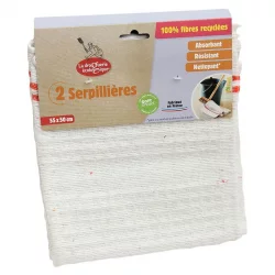 Wischmopp 100% Recyclingfasern - 2 Stück - La droguerie écologique