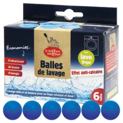 Balles de lavage anti-calcaire - 6 pièces - La droguerie écologique