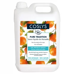 Savon liquide de Marseille "pure tradition" BIO olive & mandarine - 5l - Coslys