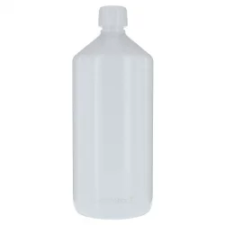 Bouteille en plastique blanc 1l avec bouchon à vis - Aromadis