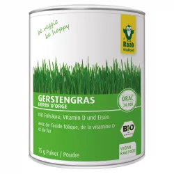 Herbe d'orge en poudre BIO - 75g - Raab Vitalfood