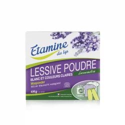 Lessive poudre écologique pour linge blanc & couleurs claires lavandin - 80 lavages - 4kg - Etamine du Lys