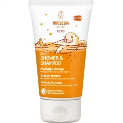 Douche & shampooing 2 en 1 enfant BIO orange fruitée - 150ml - Weleda