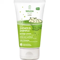 Douche & shampooing 2 en 1 enfant BIO citron vert pétillant - 150ml - Weleda