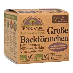 Backförmchen aus Papier, grosses Format - 60 Stück - If You Care