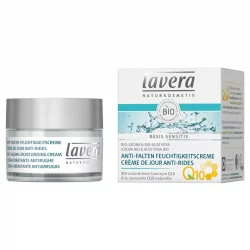Anti-Falten BIO-Feuchtigkeitscreme Q10, Jojoba & Aloe Vera - 50ml - Lavera Basis Sensitiv
