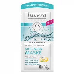 Anti-Falten BIO-Maske Q10, Jojoba & Aloe Vera - 2x5ml - Lavera Basis Sensitiv