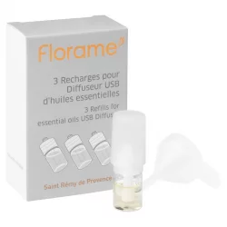 Recharges diffuseur USB - 3 pièces - Florame