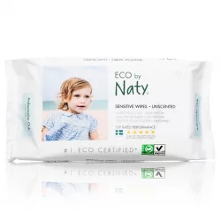 Sensitive Öko-Baby-Feuchttücher ohne Parfum – 56 Feuchttücher – Naty