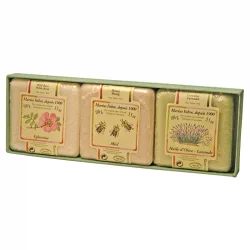 Coffret cadeau trio de savonnettes - 3x100g - Marius Fabre