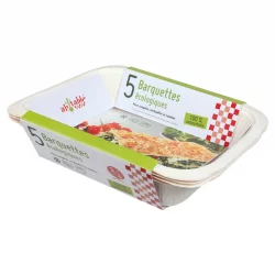 Barquette compostable grand format - 5 pièces - ah table !