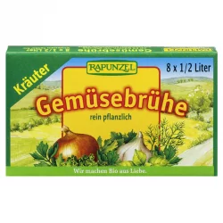 Bouillon de légumes aux herbes avec levure BIO - 8 cubes - Rapunzel