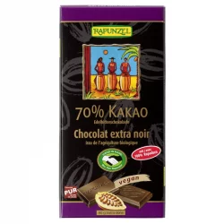 Chocolat extra noir 70% de cacao BIO - 80g - Rapunzel