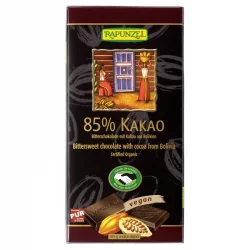 Chocolat noir 85% de cacao BIO - 80g - Rapunzel