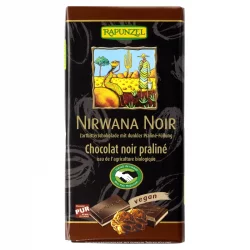 Chocolat noir fourré au praliné Nirwana BIO - 100g - Rapunzel