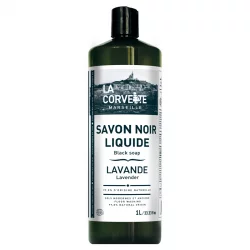 Savon noir liquide à l'huile de lin & lavande - 1l - La Corvette