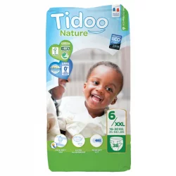 Couches jetables écologiques Taille 6 XXL 16-30 kg - 38 pièces - Tidoo