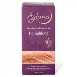 BIO-Pflanzenhaarfarbe Pulver N°20 Honigblond - 100g - Ayluna