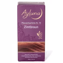 BIO-Pflanzenhaarfarbe Pulver N°70 Zimtbraun - 100g - Ayluna