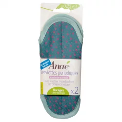 2 Waschbare BIO-Damenbinden Cercles Mini für leichte Blutungen - Anaé