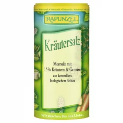 Sel aux herbes contenant 15% d'herbes et de légumes BIO - 125g - Rapunzel