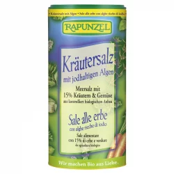 Sel aux herbes iodé contenant 15% d'herbes et de légumes BIO - 125g - Rapunzel