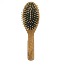 Brosse ovale en olivier & picots droits en bois 9 rangées - Kost Kamm