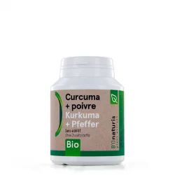 Curcuma + poivre BIO 260 mg 180 gélules - BIOnaturis
