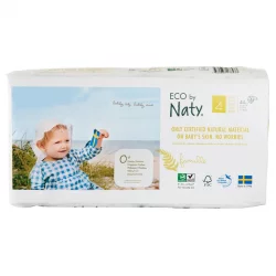 Couches & langes jetables écologiques Taille 4 Maxi 7-18 kg - 1 sac de 44 pièces - Naty
