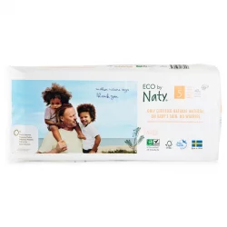 Couches & langes jetables écologiques Taille 5 Junior 11-25 kg - 1 sac de 40 pièces - Naty