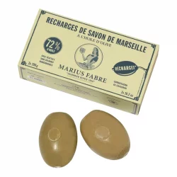 Recharge Savon de Marseille vert à fixer au mur - 2x290g - Marius Fabre