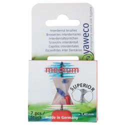 7 Interdentalbürstchen Rot Medium - Yaweco