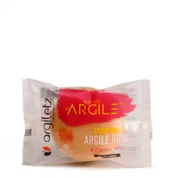 Savon apaisant BIO argile rose & rose - 100g - Argiletz