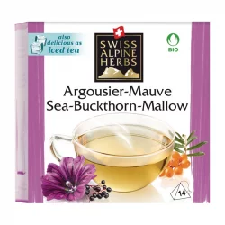 Infusion argousier & mauve BIO - 14 sachets - Swiss Alpine Herbs