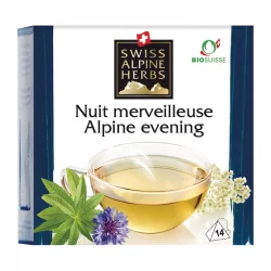 BIO-Kräutertee Traumhafter Abend - 14 Teebeutel - Swiss Alpine Herbs