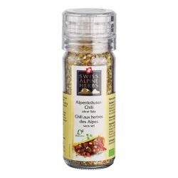 Chili aux herbes des Alpes sans sel BIO - 32g - Swiss Alpine Herbs