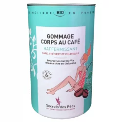 Gommage corps raffermissant BIO café & thé vert - 200g - Secrets des Fées