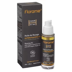 Huile de rasage homme BIO cèdre & argan - 30ml - Florame